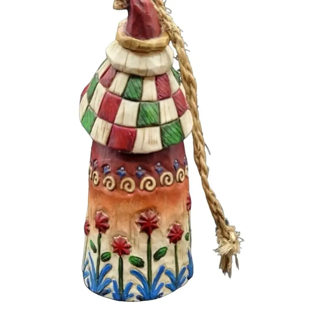 Jim Shore Heartwood Creek Santa with Pipe Christmas Ornament 2002 Folk Art